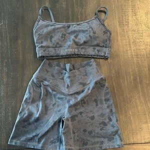 Blue Alphalete short set XS